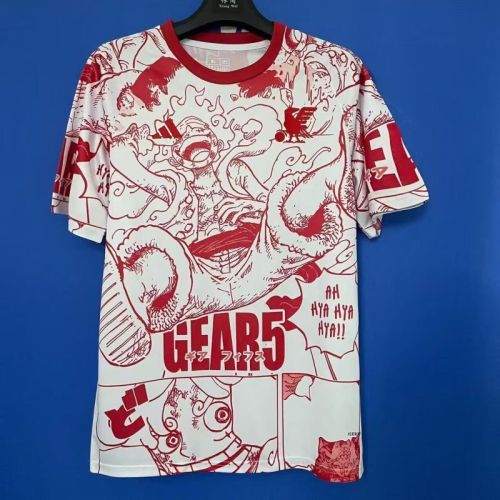 Fan Version 2025 Japan Red/White Comic Soccer Jersey Football Shirt