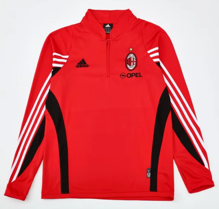 Retro Sweater 2003-2004 Ac Milan Soccer Training Sweater Football Shirt
