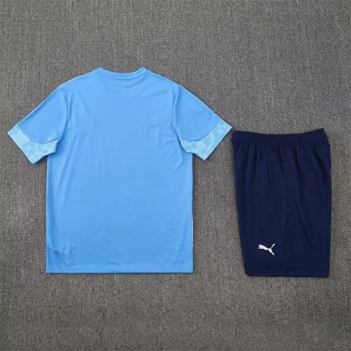 Adult Uniform 2025-2026 Manchester City Light Blue Soccer Training Jersey and Shorts Football Kits