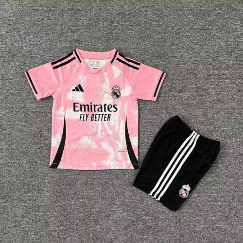 Youth Uniform Kids Kit 2025-2026 Real Madrid Special Edition Soccer Jersey Shorts Child Football Set