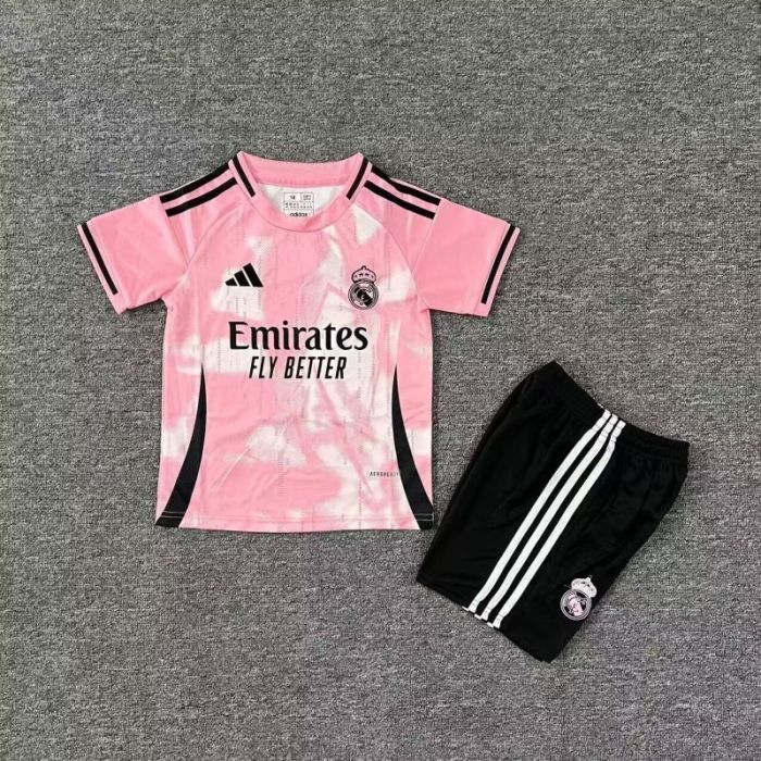 Youth Uniform Kids Kit 2025-2026 Real Madrid Special Edition Soccer Jersey Shorts Child Football Set