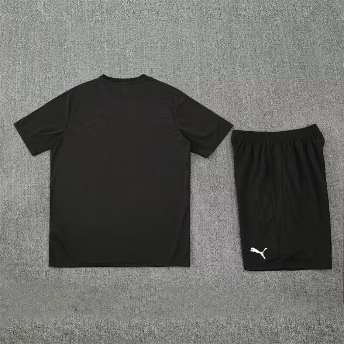 Adult Uniform 2025-2026 Manchester City Black Soccer Training Jersey and Shorts Football Kits