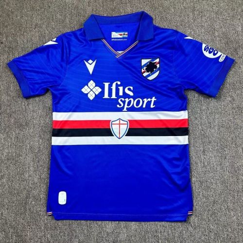 Fans Version 2025-2026 Sampdoria Home Soccer Jersey Football Shirt