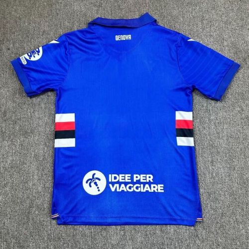 Fans Version 2025-2026 Sampdoria Home Soccer Jersey Football Shirt