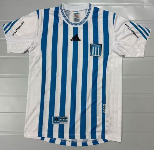 Retro Jersey 1999-2000 Argentina Racing Club Home Soccer Jersey Vintage Football Shirt