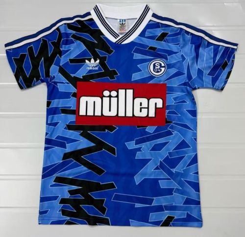Retro Jersey 1993-1994 Schalke 04 Home Soccer Jersey Vintage Football Shirt