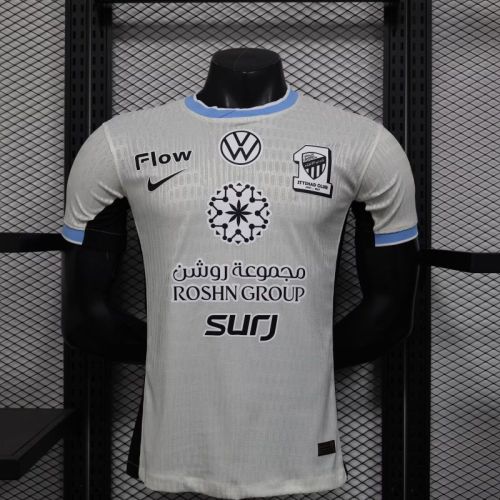 Player Version 2025-2026 Al-Ittihad Away White Soccer Jersey Football Shirt