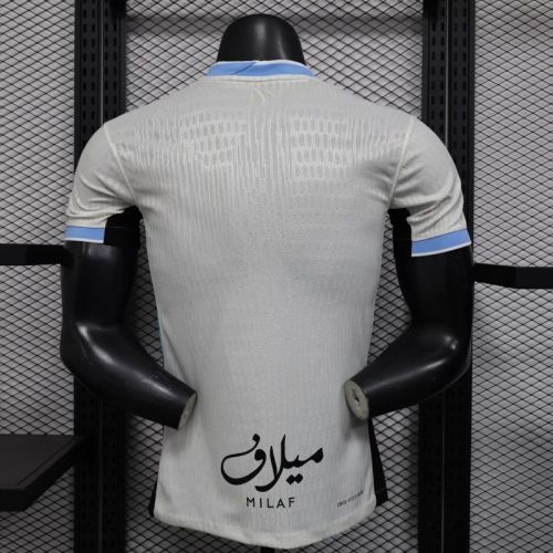 Player Version 2025-2026 Al-Ittihad Away White Soccer Jersey Football Shirt