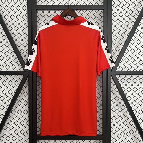 Retro Jersey 1990-1991 Real Oviedo Away Red Soccer Jersey Vintage Football Shirt
