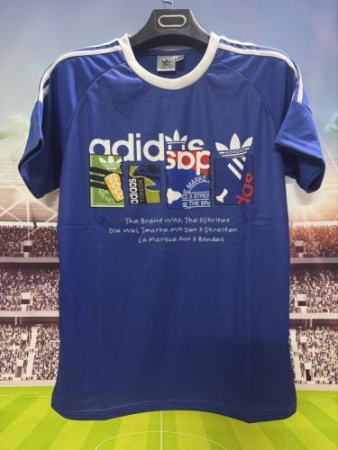 2025 AD Soccer Training T-shirt Blue Casual Football Shirt