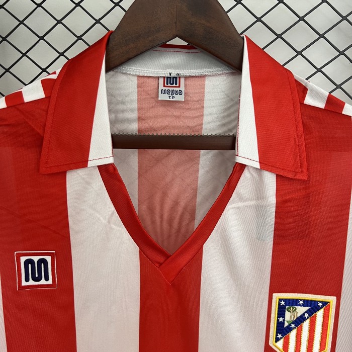 Retro Jersey 1982-1983 Atletico Madrid Home Soccer Jersey Vintage Football Shirt