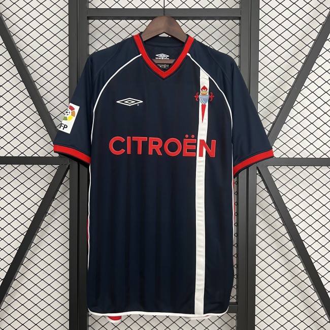 with LFP Patch Retro Jersey 2001-2003 Celta de Vigo Third Away Soccer Jersey Vintage Football Shirt