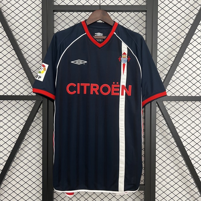 with LFP Patch Retro Jersey 2001-2003 Celta de Vigo Third Away Soccer Jersey Vintage Football Shirt