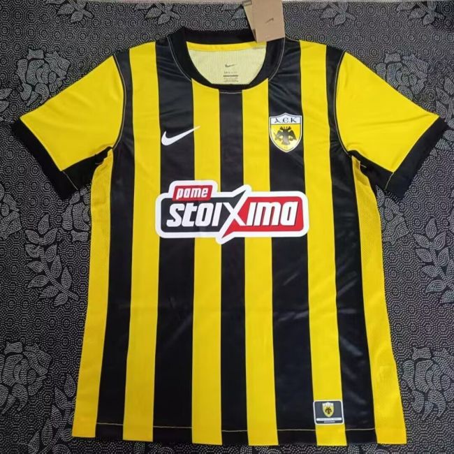 Fans Version 2025-2026 A.E.K. Home Soccer Jersey Football Shirt