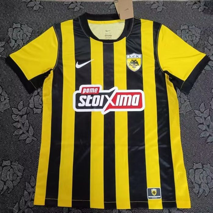 Fans Version 2025-2026 A.E.K. Home Soccer Jersey Football Shirt