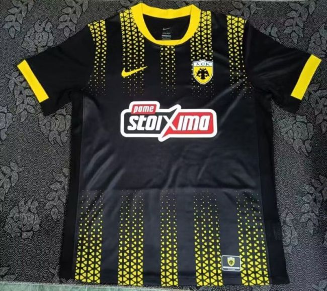 Fans Version 2025-2026 A.E.K. Away Black Soccer Jersey Football Shirt