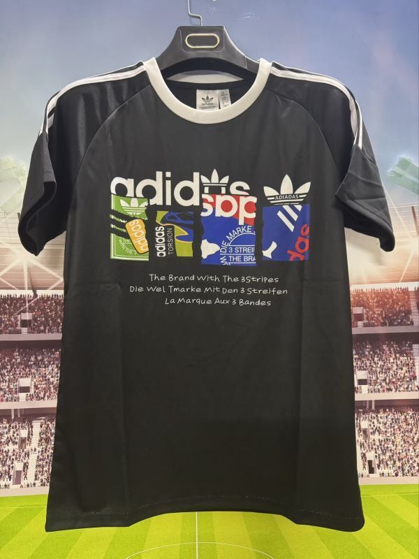 2025 AD Soccer Training T-shirt Black Casual Football Shirt
