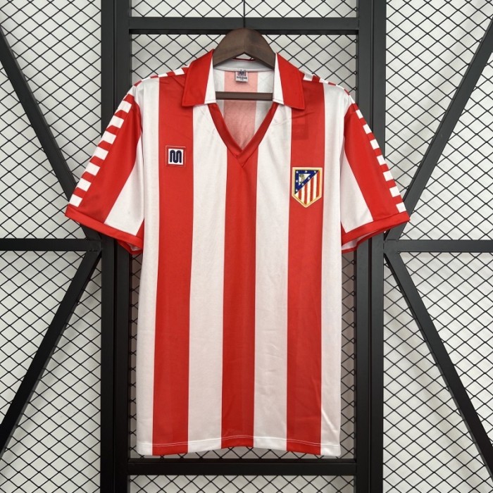 Retro Jersey 1982-1983 Atletico Madrid Home Soccer Jersey Vintage Football Shirt