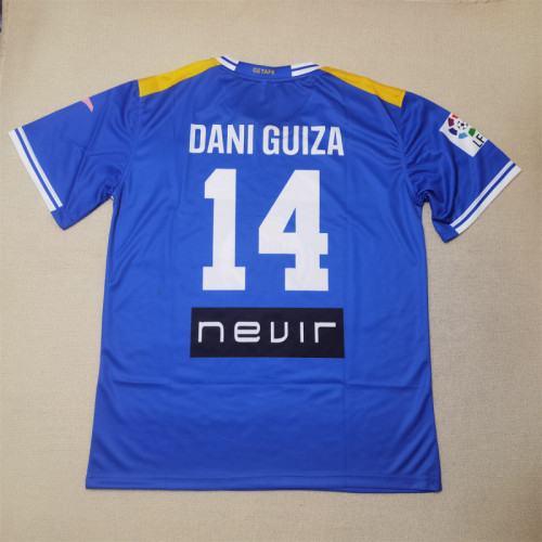with LFP Patch Retro Jersey 2010-2011 Getafe DANI GUIZA 14 Home Soccer Jersey Vintage Football Shirt