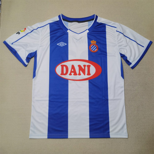 with LFP Patch Retro Camisetas de Futbol 2002-2003 Espanyol TAMUDO 23 Home Soccer Jersey Vintage Football Shirt