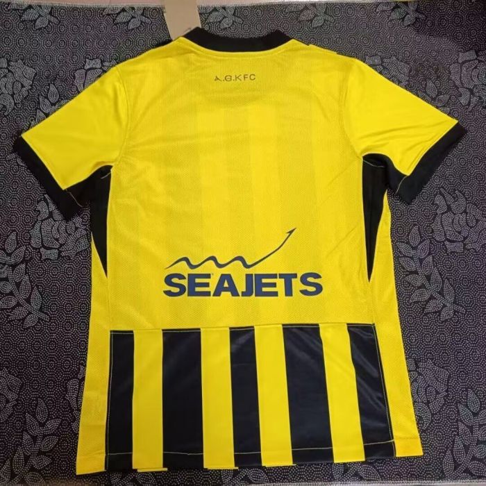 Fans Version 2025-2026 A.E.K. Home Soccer Jersey Football Shirt