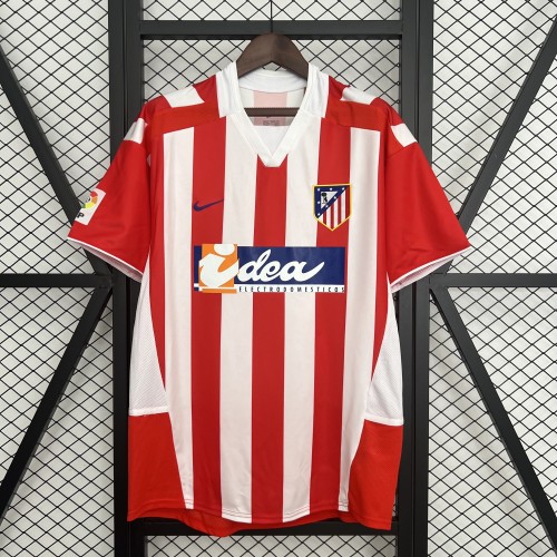with LFP Patch Retro Jersey 2002-2003 Atletico Madrid Home Soccer Jersey Vintage Football Shirt