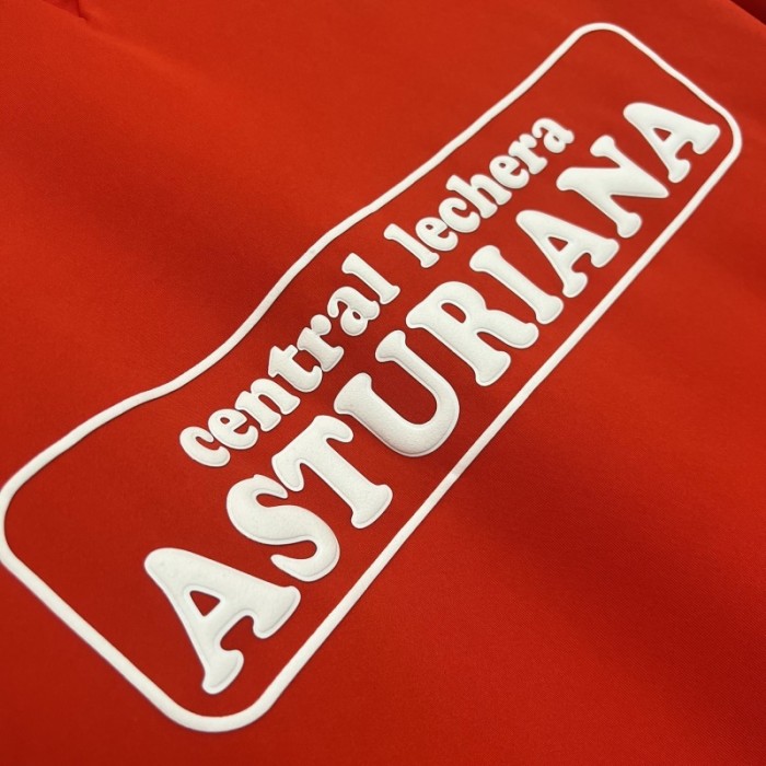 Retro Jersey 1990-1991 Real Oviedo Away Red Soccer Jersey Vintage Football Shirt