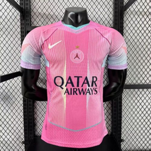 Player Version 2025-2026 PSG Pink Special Edition Soccer Jersey Paris Football Maillot