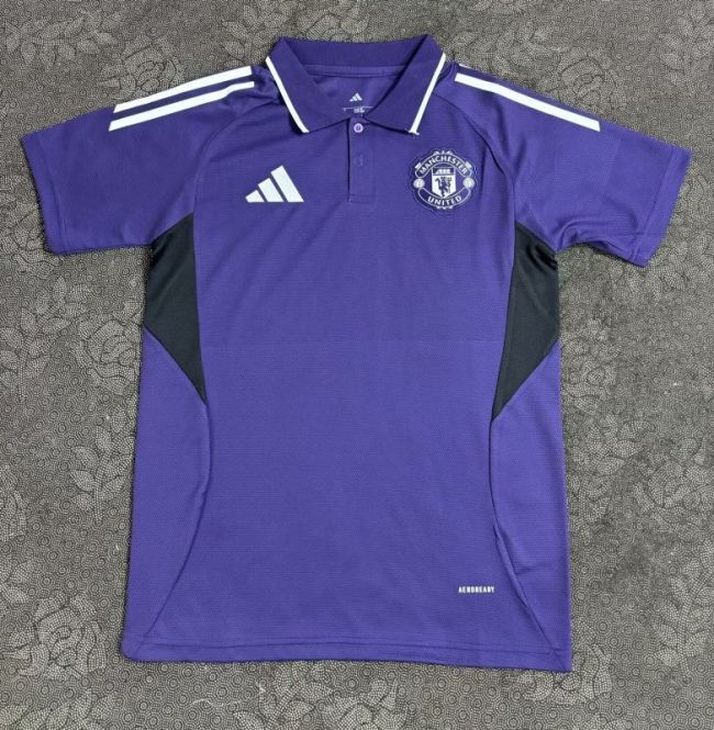 Fan Version 2025-2026 Manchester United Purple Soccer Polo