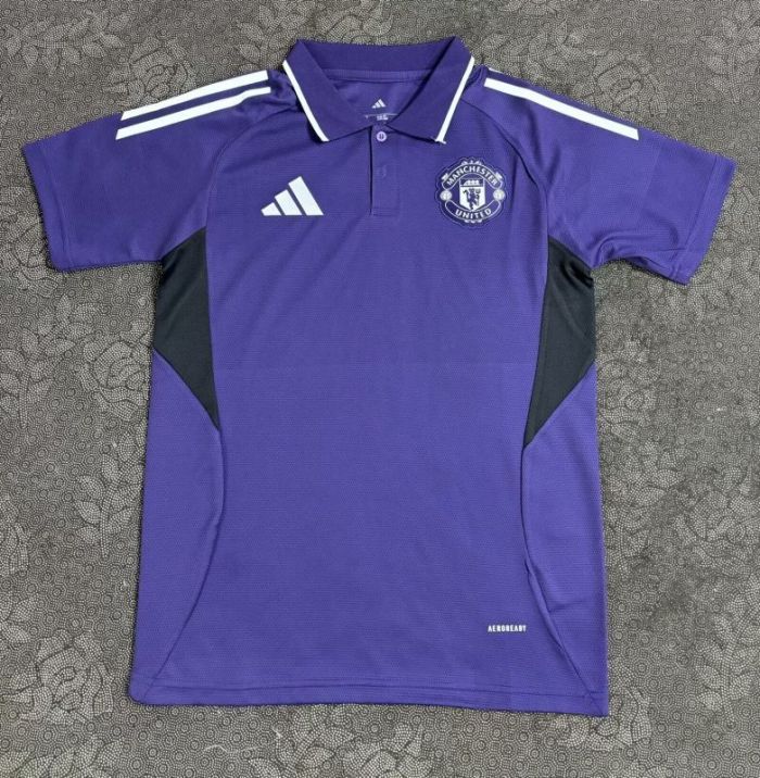 Fan Version 2025-2026 Manchester United Purple Soccer Polo