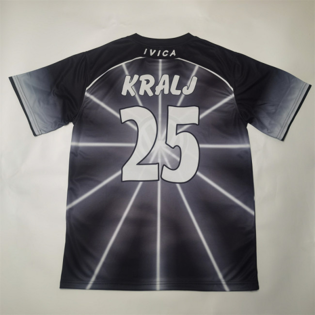 Fan Version 22025-2026 FK Partizan KRALJ 25 Black Goalkeeper Soccer Jersey Football Shirt