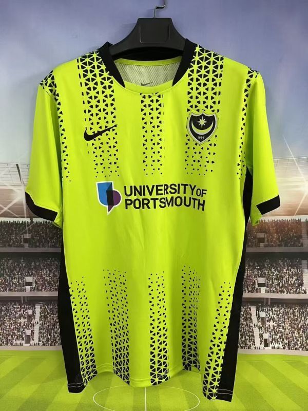 Fan Version 2025-2026 Portsmouth Third Away Green Soccer Jersey Football Shirt