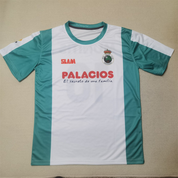 with LFP Patch Retro Jersey 2011-2012 Racing Santander Home Soccer Jersey Vintage Football Shirt