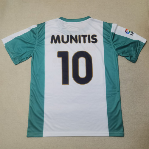 with LFP Patch Retro Jersey 1998-1999 Racing Santander MUNITIS 10 Home Soccer Jersey Vintage Football Shirt