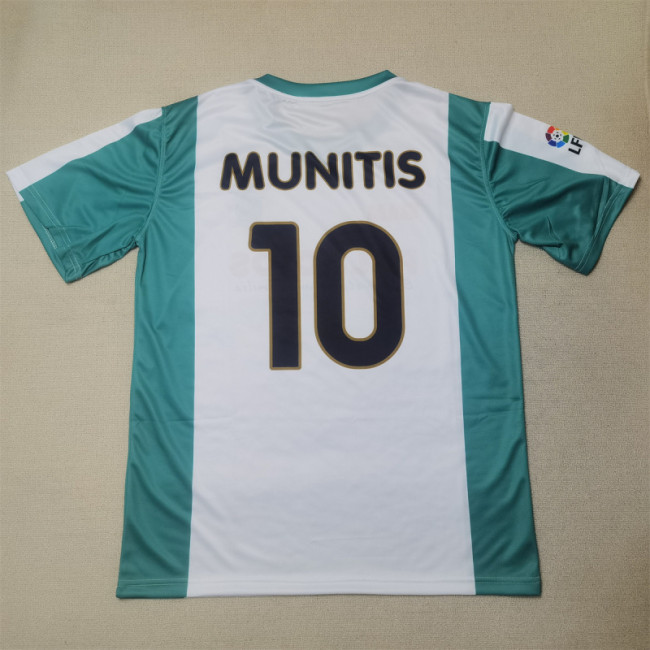 with LFP Patch Retro Jersey 1998-1999 Racing Santander MUNITIS 10 Home Soccer Jersey Vintage Football Shirt