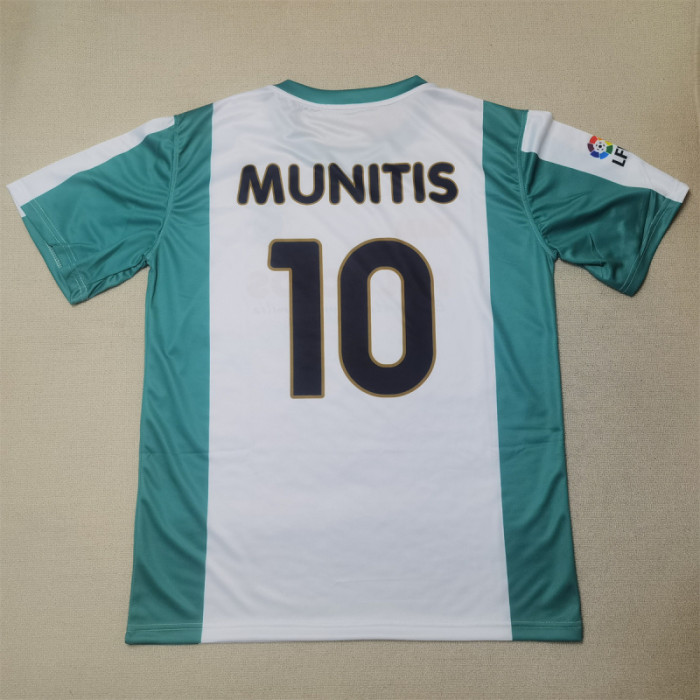 with LFP Patch Retro Jersey 1998-1999 Racing Santander MUNITIS 10 Home Soccer Jersey Vintage Football Shirt
