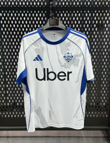 Fan Version 2025-2026 Como 1907 Away White Soccer Jersey Football Shirt