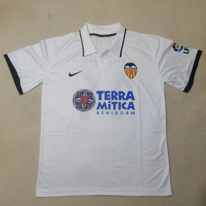 with LFP Patch Retro Jersey 2002-2003 Valencia Home Soccer Jersey Vintage Football Shirt