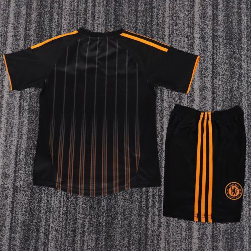 Retro Youth Uniform Kids Kit 2010-2011 Chelsea Away Soccer Jersey Shorts Vintage Child Football Set