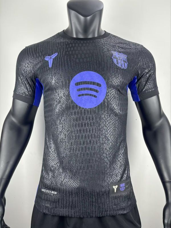 Barca Camisetas de Futbol Player Version 2025-2026 Barcelona Mamba Black Soccer Jersey