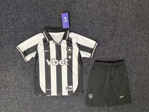 Youth Uniform Kids Kit 2025-2026 Botafogo Home Soccer Jersey Shorts Child Football Set