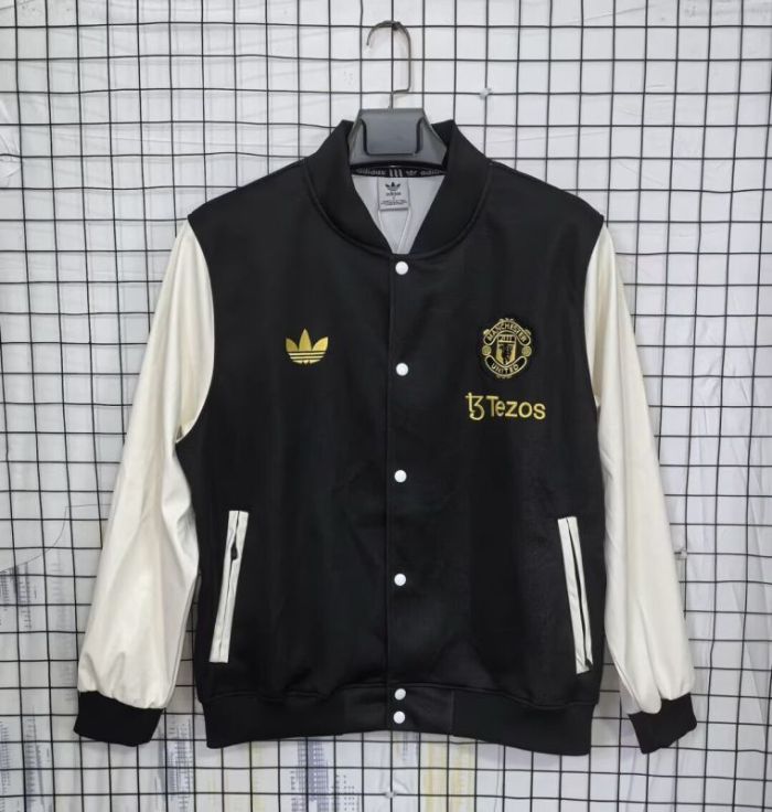 2025-2026 Manchester United Black Baseball Jacket