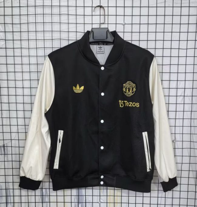 2025-2026 Manchester United Black Baseball Jacket
