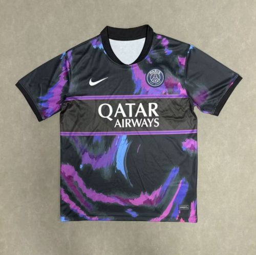 Fan Version 2025-2026 PSG Black/Purple/Blue Soccer Jersey Paris Football Maillot