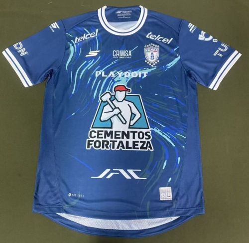 Player Version 2025-2026 Pachuca Away Blue Soccer Jersey Football Shirt