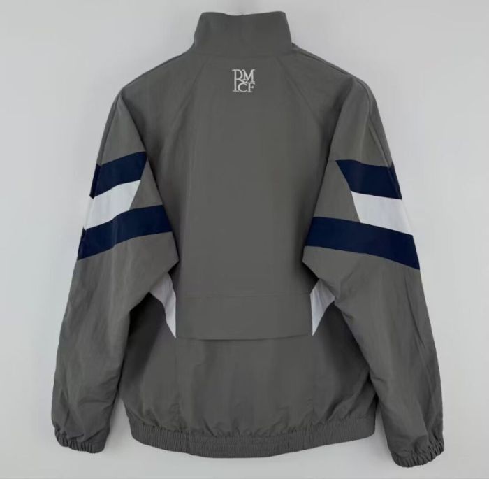 2025-2026 Real Madrid Grey Soccer Windbreaker Jacket Football Jacket