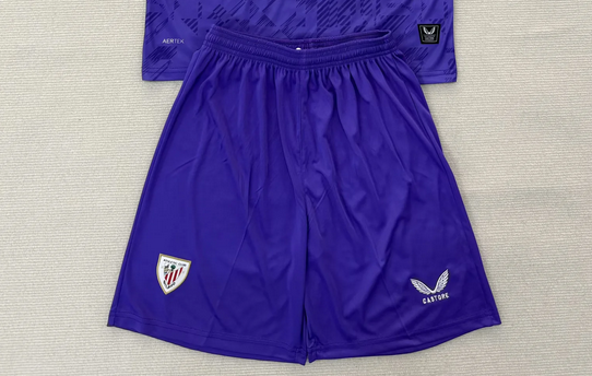 Fan Version 2025-2026 Athletic Bilbao Purple Goalkeeper Soccer Shorts Football Shorts
