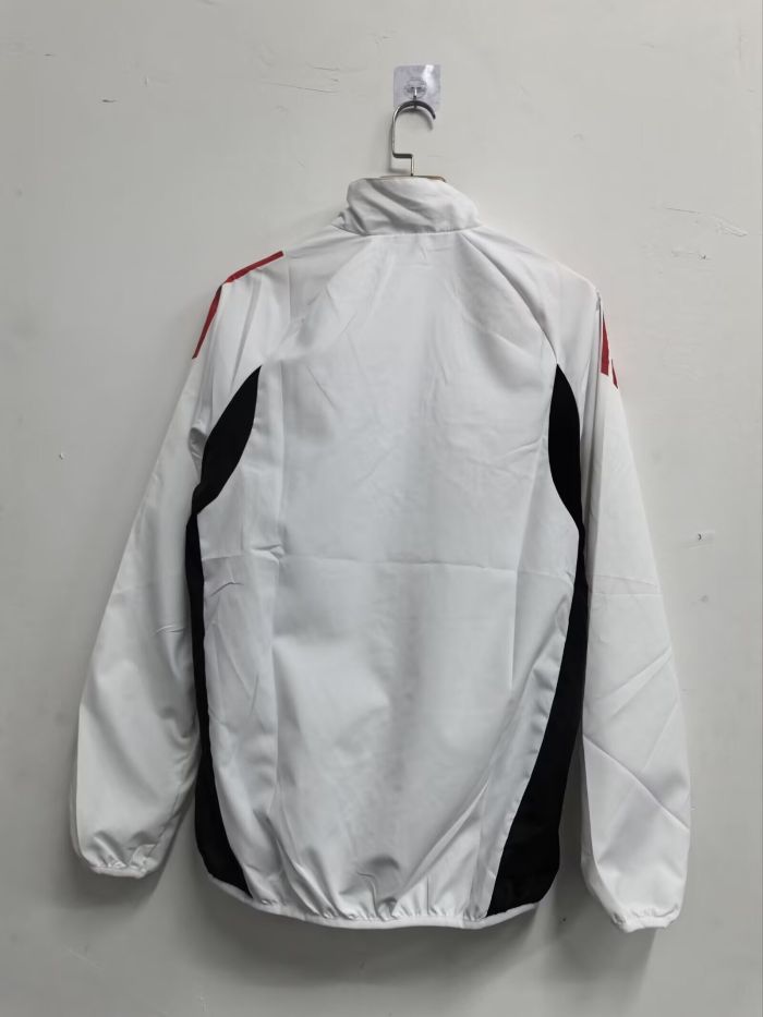 2025-2026 Liverpool White Soccer Windbreaker Jacket Football Jacket