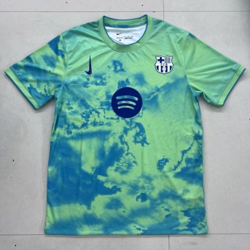 Barca Camisetas de Futbol Fans Version 2025-2026 Barcelona Green/Blue Soccer Training Jersey