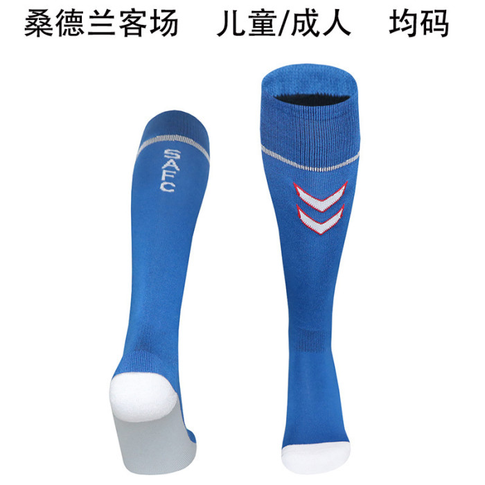 Youth/Adult 2025-2026 Sunderland Away Blue Soccer Socks Football Socks